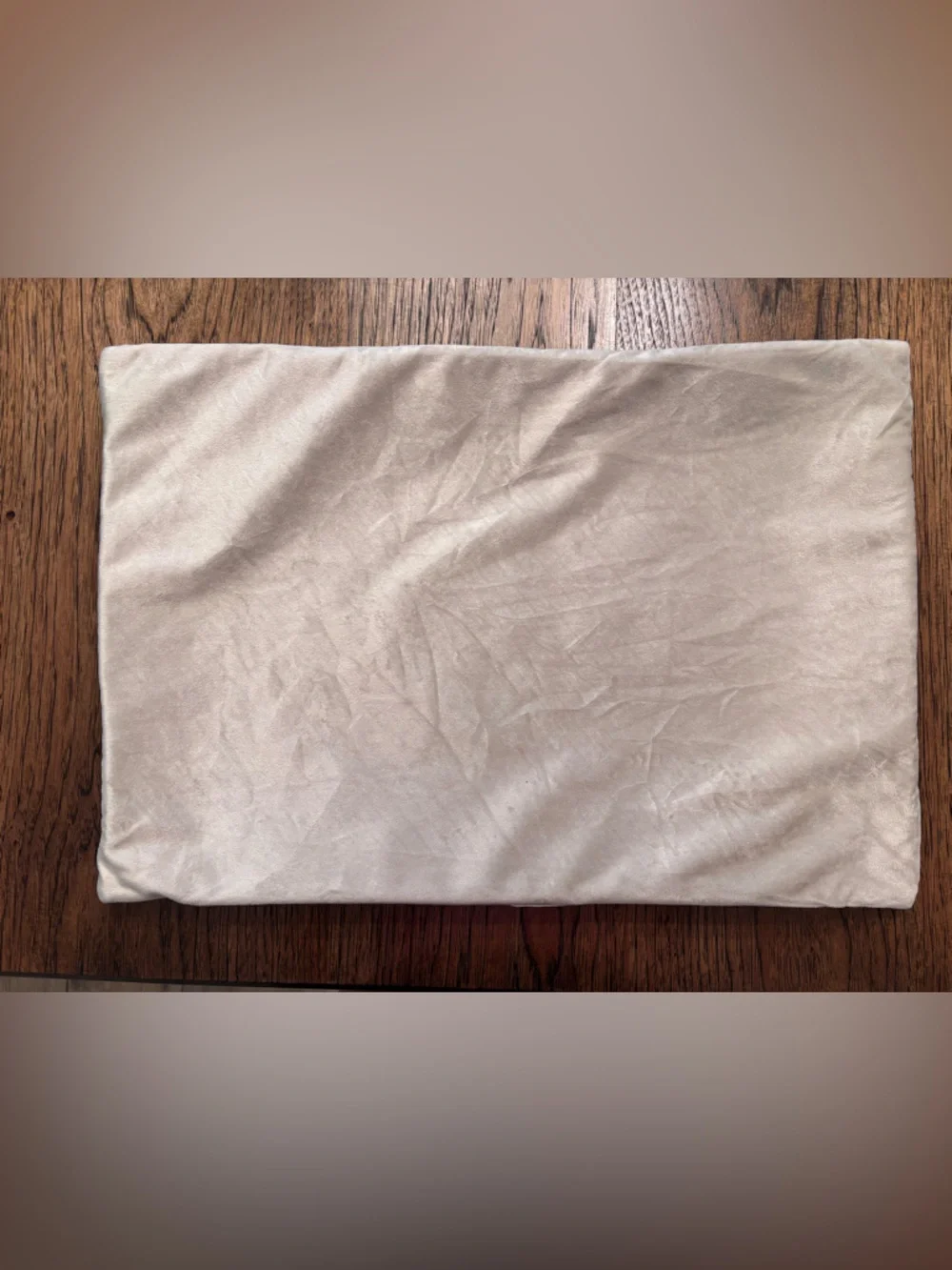 Champagne Velvet Pleated Lumbar Pillow Cover 14x20 Neutral Modern Glam